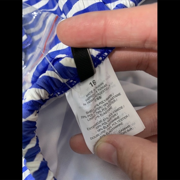 NEW J.CREW Puckered Stripe‎ One Piece Swimsuit 16 - Picture 11 of 12